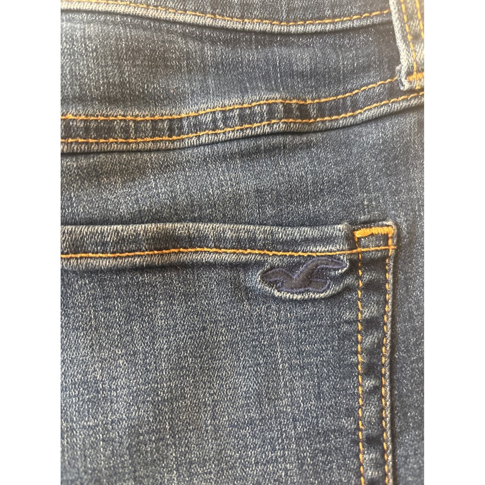 Hollister Denim Shorts Womens W24 Blue Excellent High-Rise Advanced Stretch - Picture 5 of 8